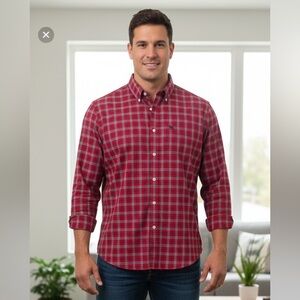 Abercrombie & Fitch Red Plaid Shirt 2XL MEN (excellent condition)